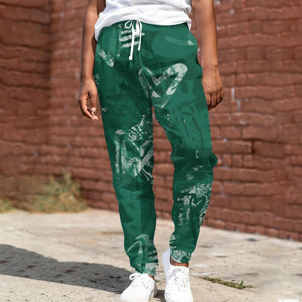 Sweatpant To Match Oxidized Green 4s - Heart Grunge All Over Print
