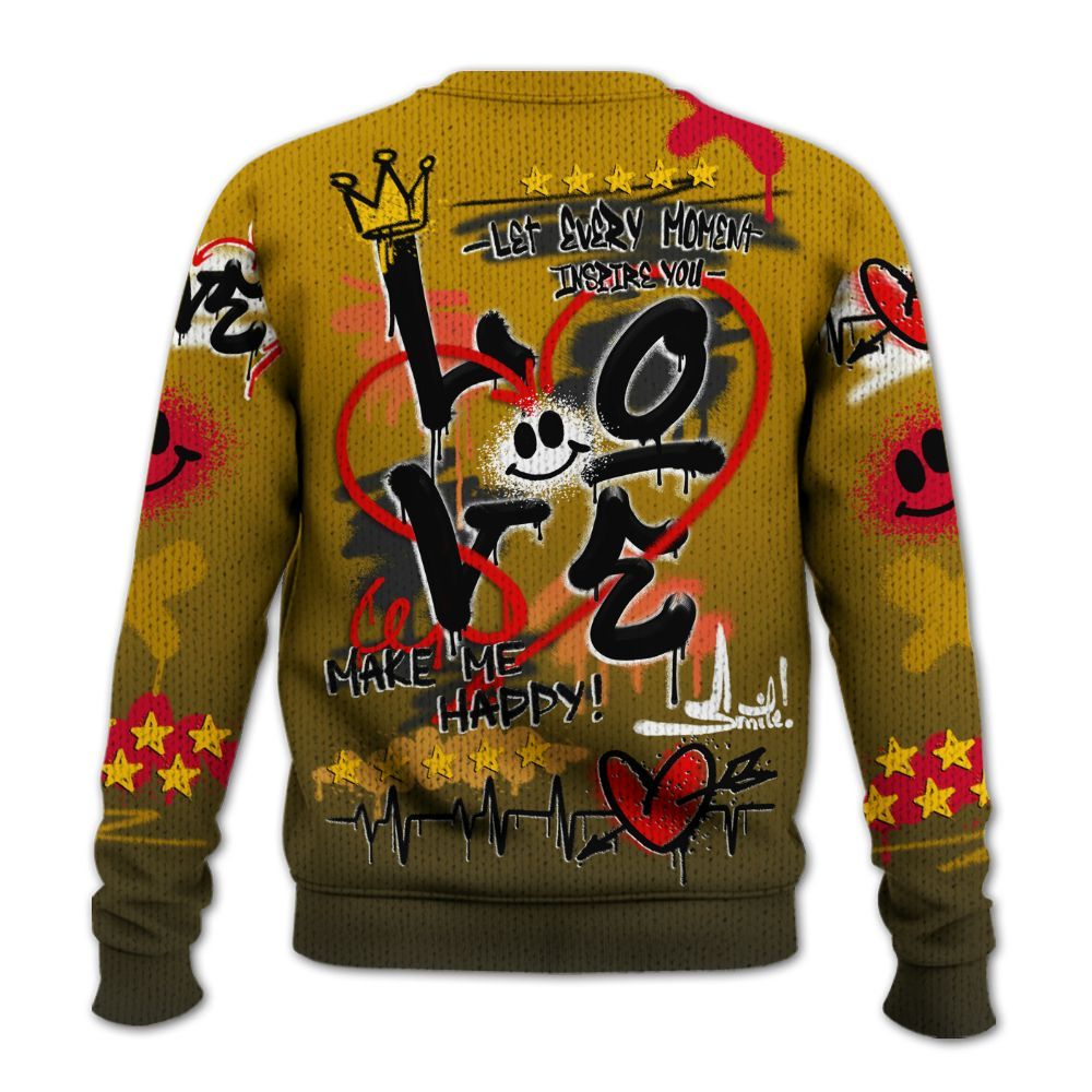 Sweater To Match Ja 3 Raptor - Happy Love Beats Graffiti Streetwear Graphic