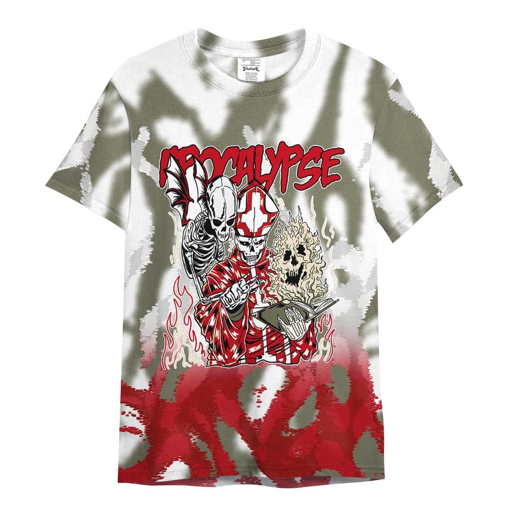 Shirt To Match Low OG Medium Olive 1s - Apocalypse Skeleton Burn Shirt Unisex