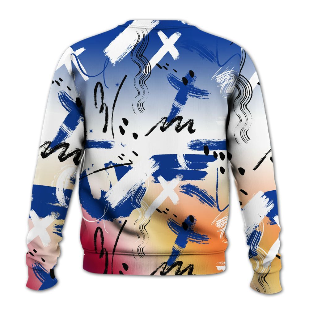 Sweatshirt To Match Air Griffey Max Los Angeles 1s - Money Hustle Grind Pray All Over Print