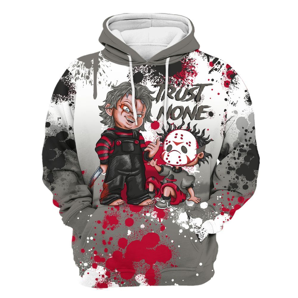 Hoodie To Match Shadow 2025 10s Shirt, Trust No One Scary All Over Print
