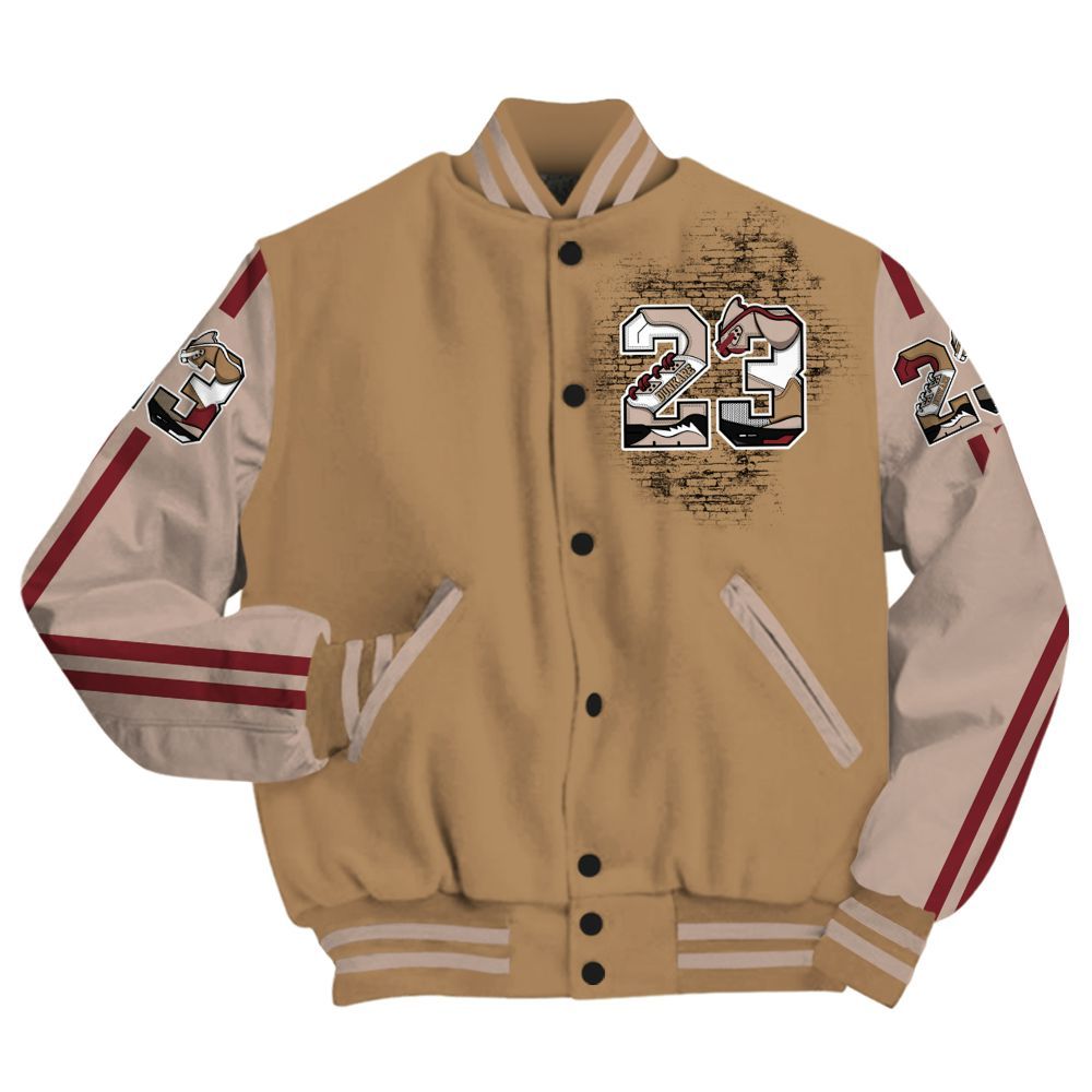 Varsity Jacket To Match Kobe 4 Gold Medal - Custom Name Number 23 5s All Over Print