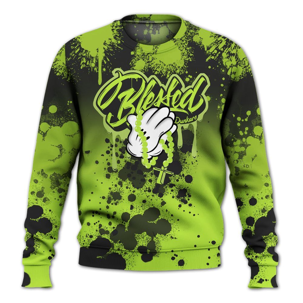 Sweatshirt To Match Air Force 1 Low Dance Volt - God Blessed Ink Drip All Over Print