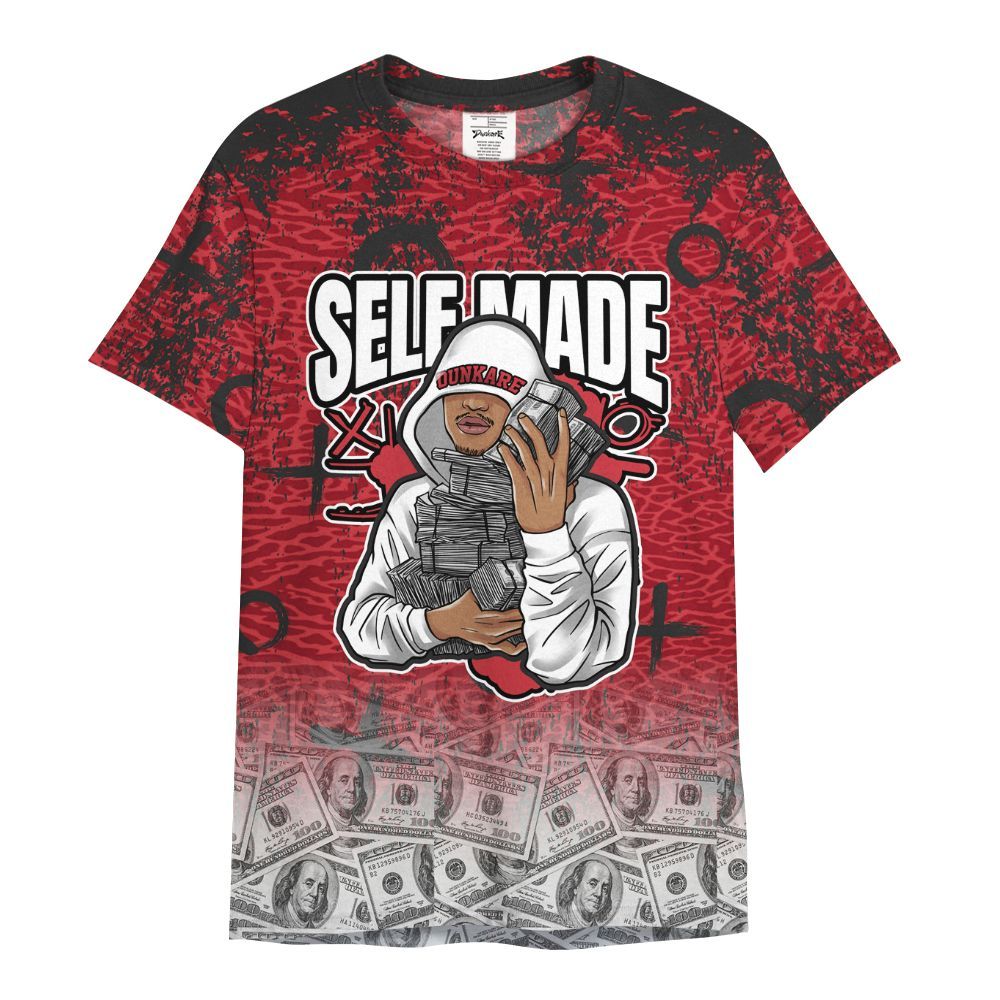 Shirt To Match High OG Varsity Red 1s - Selfmade Unique Grunge All Over Print