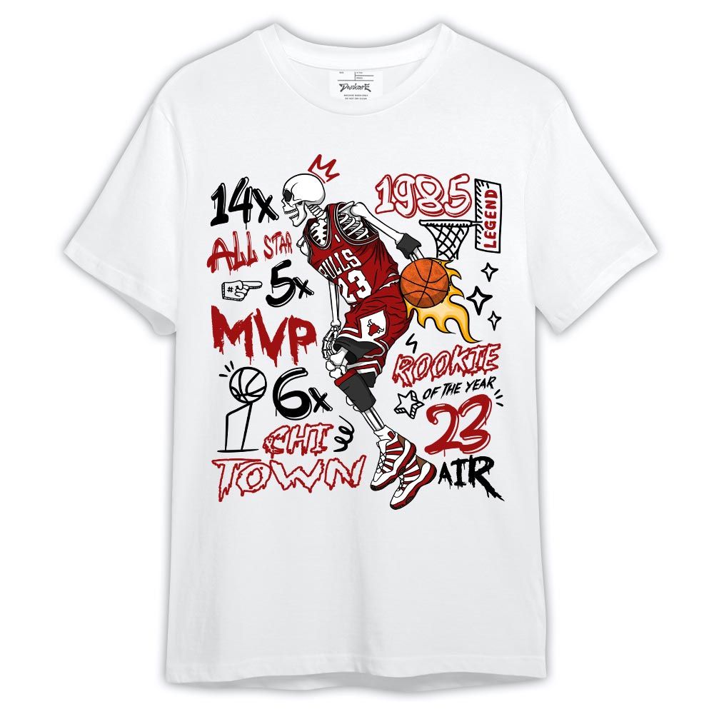 Shirt To Match Red Taxi 12s - 1985 Legend Skeleton Red Taxi 12s Shirt Outfit