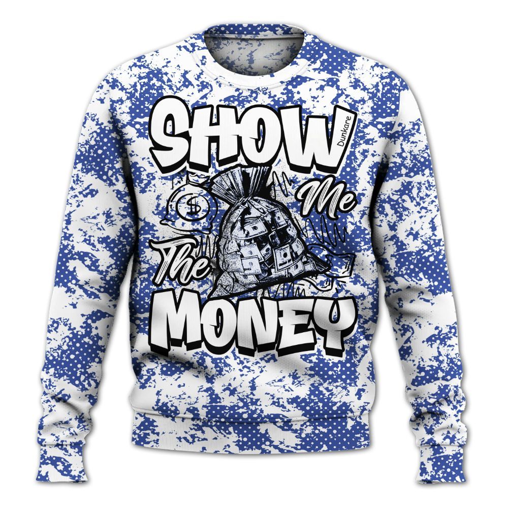 Sweatshirt To Match Air Griffey Max USA Red White Blue 1s - Show Me The Money Retro All Over Print
