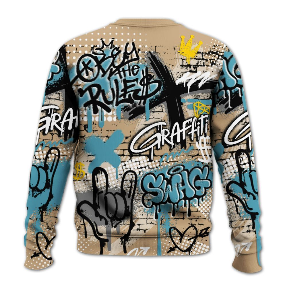 Sweatshirt To Match H-Town 11s - True It Real Graffiti Streetwear All Over Print
