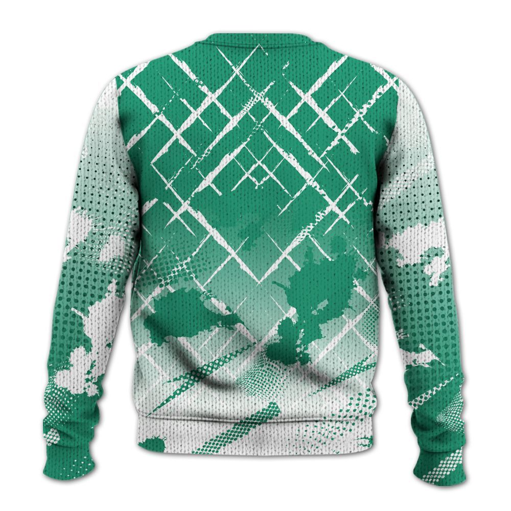 Knitted Sweater To Match Pine Green 4s - Halftone Stand Business Dripping