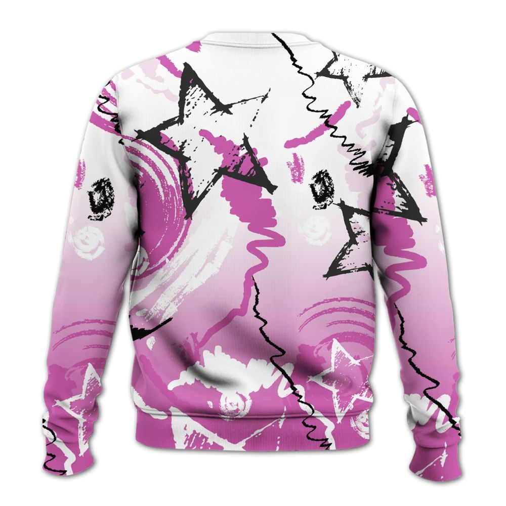 Sweatshirt To Match Hyper Violet 4s - Grind Shine Later Drip All Over Print