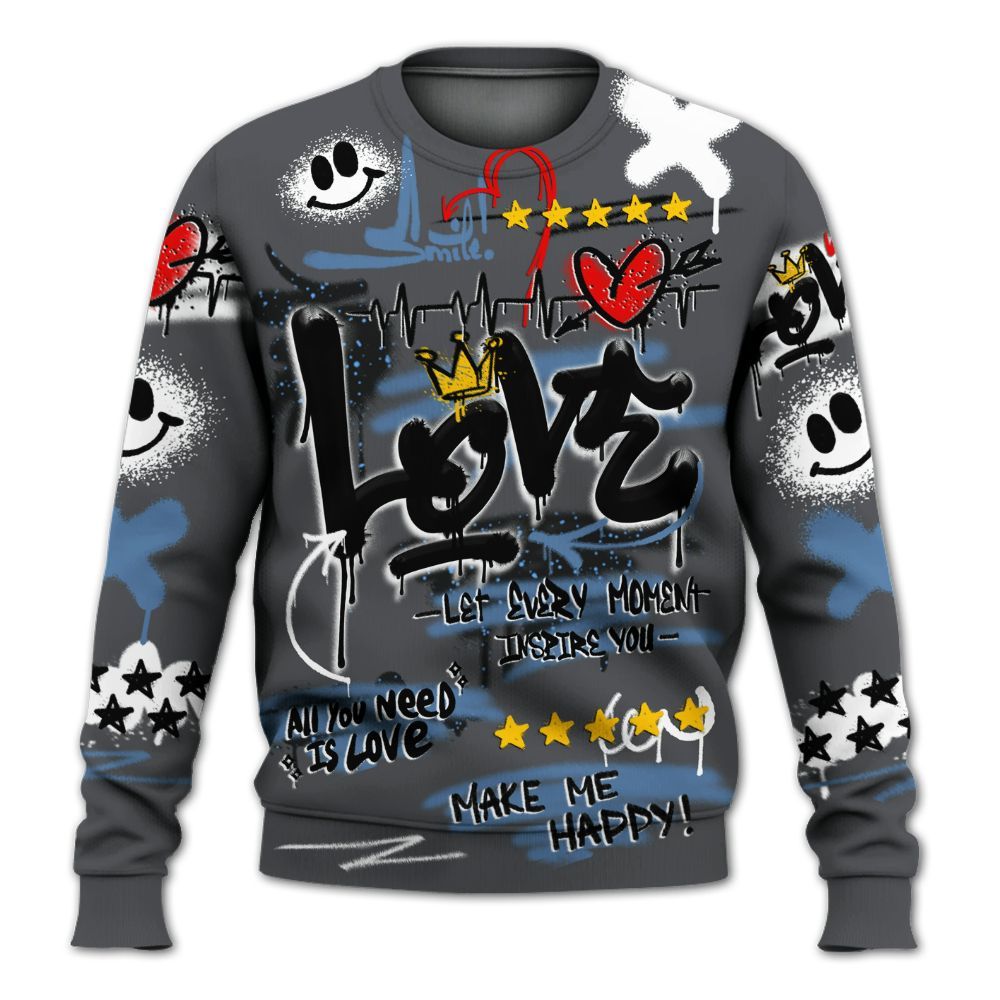 Sweatshirt To Match Air Max 95 Stash - Happy Love Beats Graffiti Streetwear All Over Print