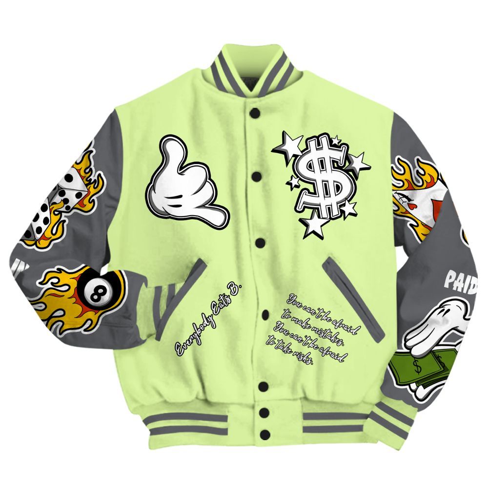Varsity Jacket To Match Smoke Grey Volt TR 1s - Everybody Paid In Full Graphic All Over Print