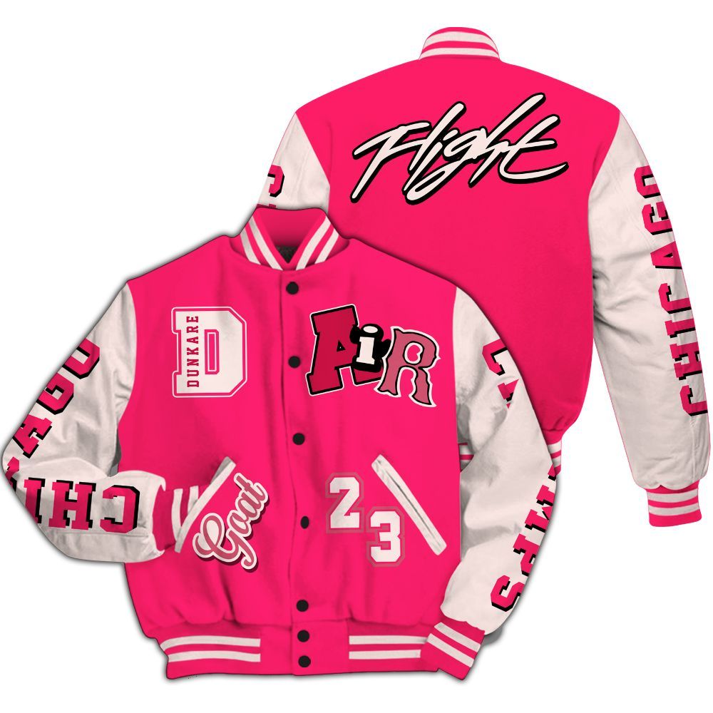 Varsity Jacket To Match A'One Pink Aura - AIR Number 23 GOAT All Over Print