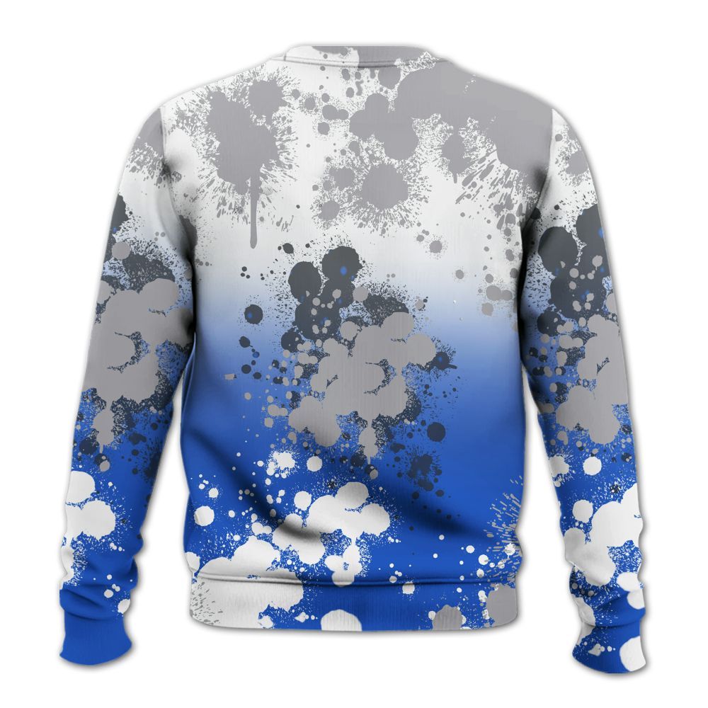 Sweatshirt To Match Retro Stealth 5s - God Blessed Ink Drip All Over Print