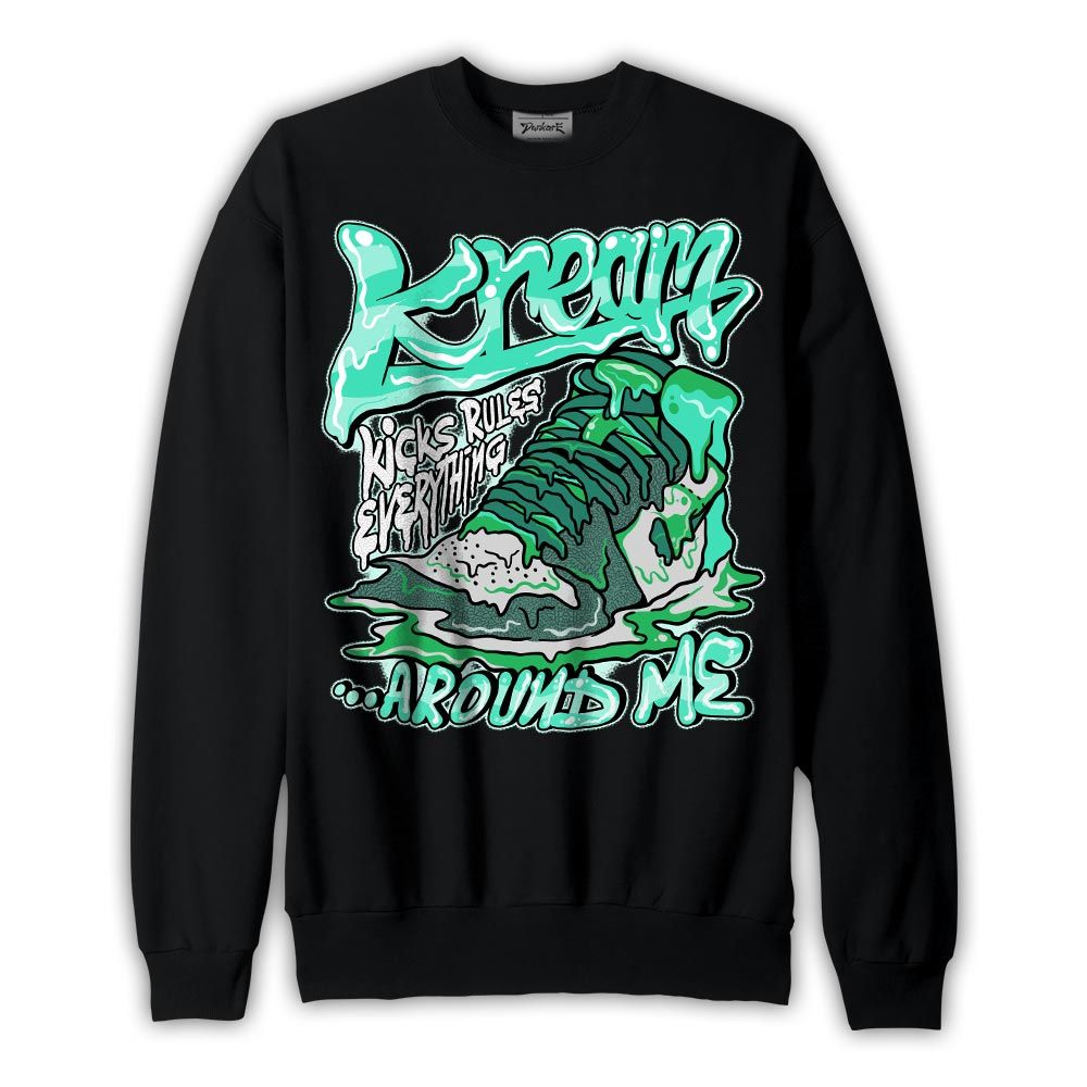 Sweatshirt To match Black Green Glow 3s Sweatshirt - Kreamy Graphic Graphic