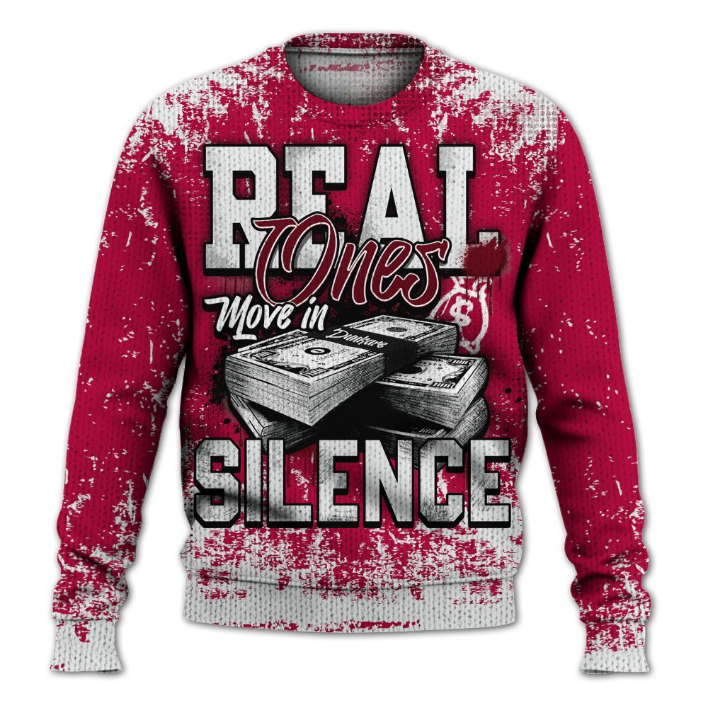 Knitted Sweater To Match Retro Chicago 2s - Move In Silence Money Street Retro