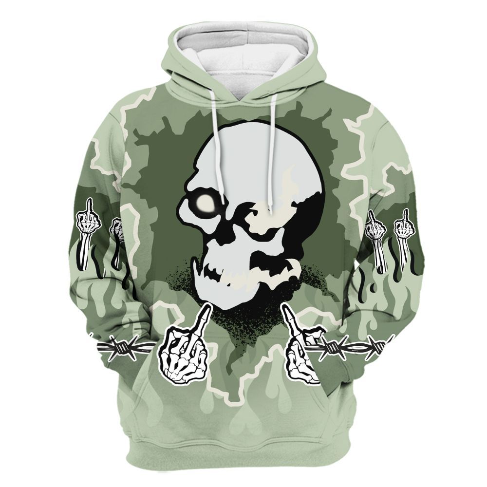 Hoodie To Match Seafoam Sail 4s - F Around Find Out Graphic Trapped All Over Print