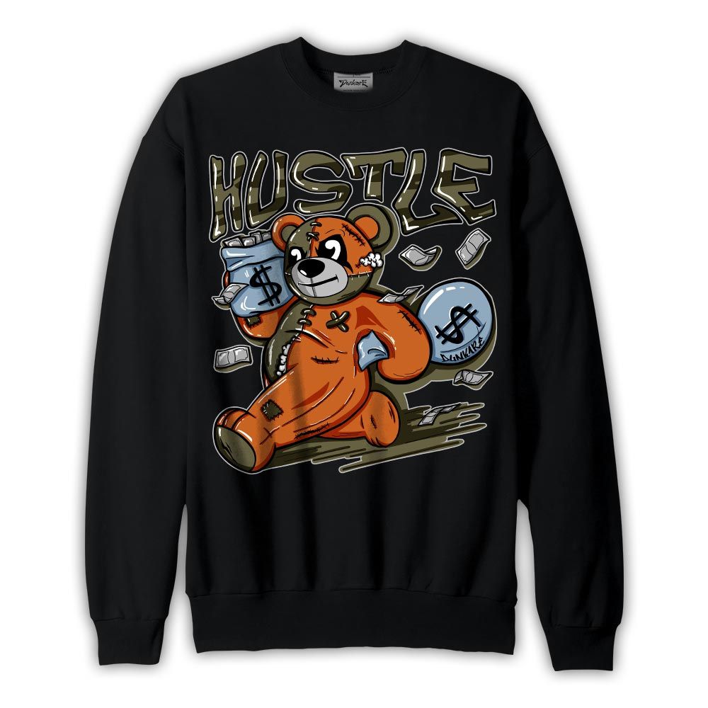 Sweatshirt To match Olive 5s Sweatshirt - Hustles Bear Graphic