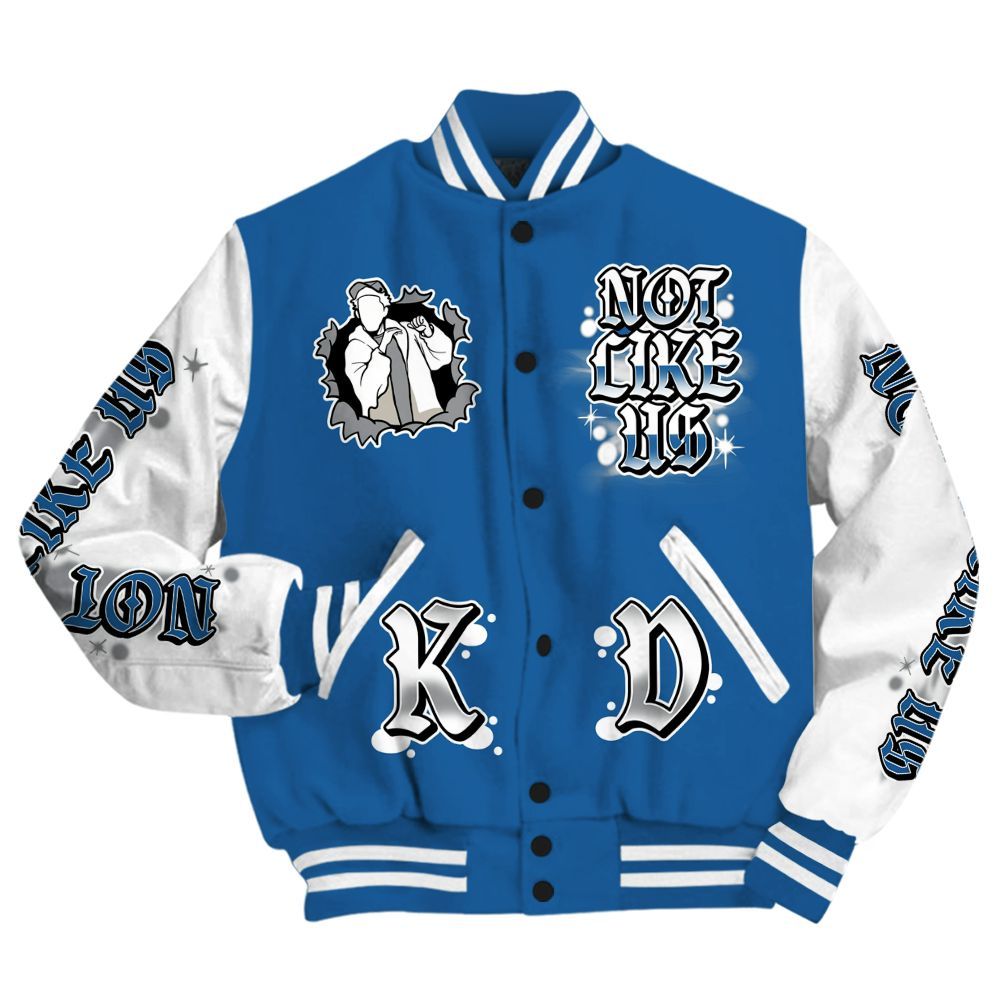 Varsity Jacket To Match French Blue 13s - None Like Us Graphic All Over Print