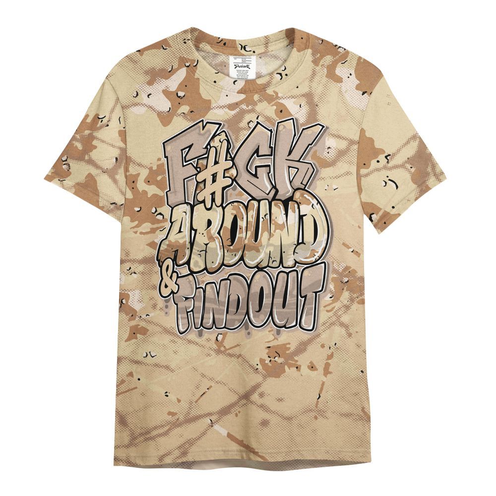 Shirt To Match Desert Camo 3s - F Around Find Out Graphic Profound All Over Print