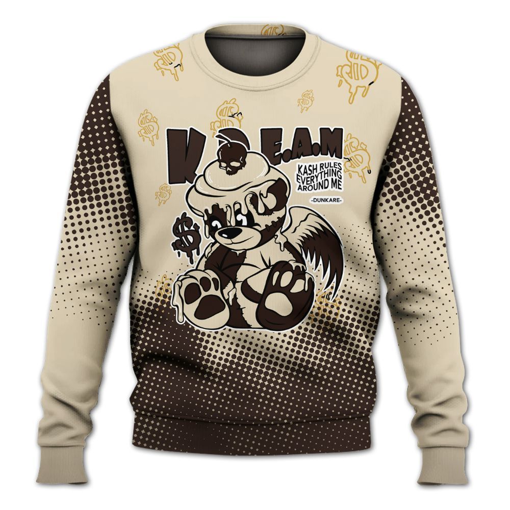 Sweatshirt To Match 2025 Retro Earth 5s - Loot Bear Unique Drip All Over Print