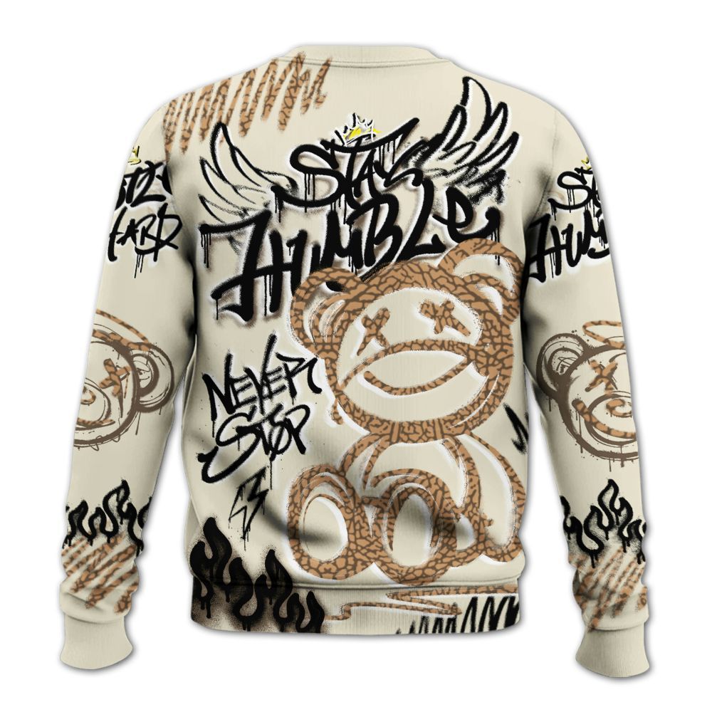 Sweatshirt To Match Orewood Brown 3s - Humble Drip Streetwear Graffity All Over Print