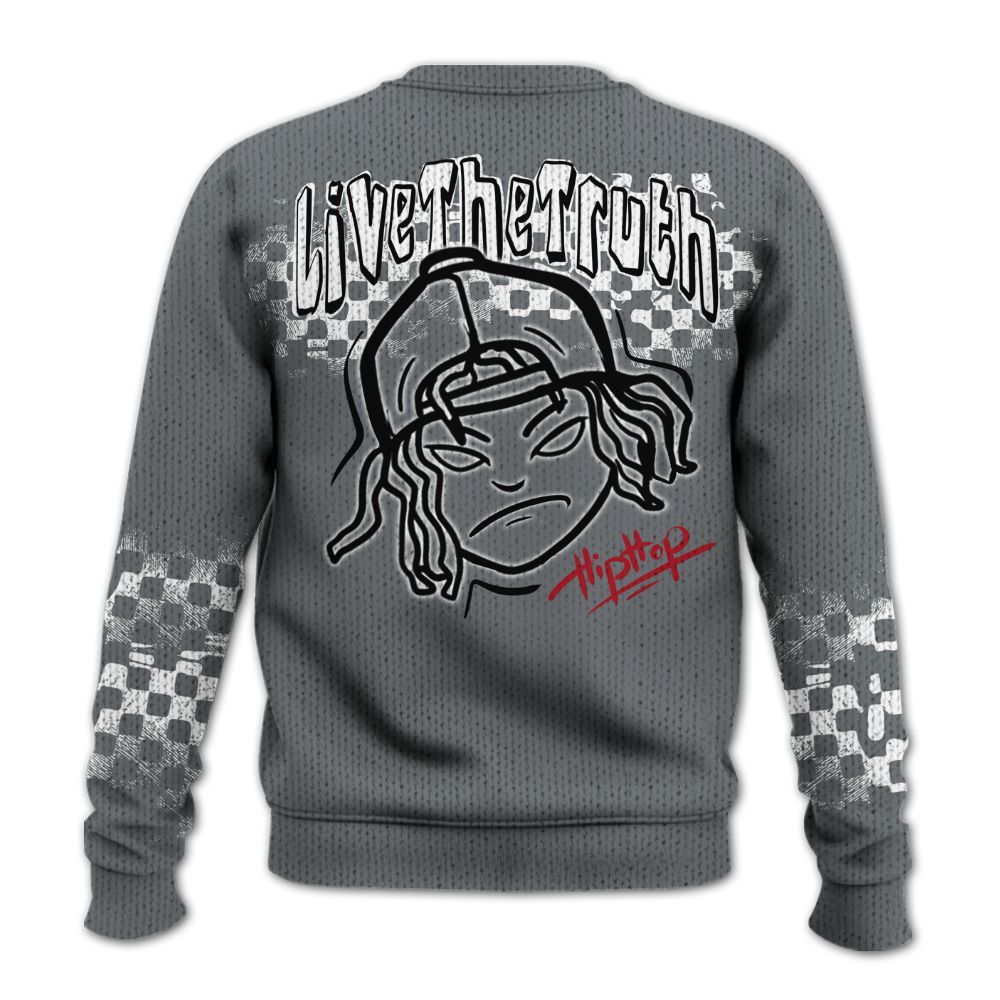 Knitted Sweater To Match Retro Fire Red 9s - Feel Life Street Style