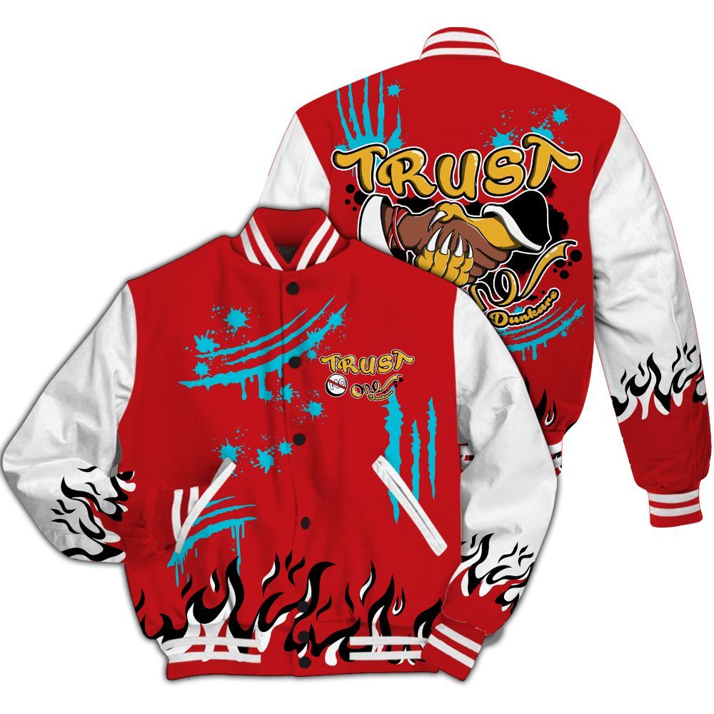 Varsity Jacket To Match Dunk Low Fruity Pebbles - Graphic Trust No One All Over Print