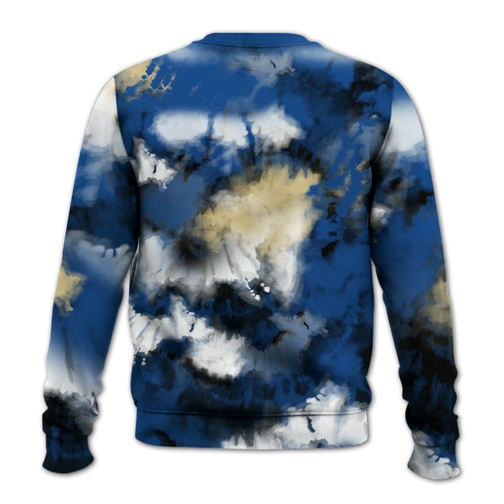 Sweatshirt To Match Air Ship Royal Blue - God Blessed Tie Dye All Over Print