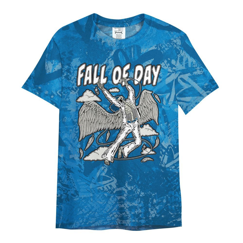 Shirt To Match Industrial Blue 4s - Fall Of Days Skeleton Heart All Over Print