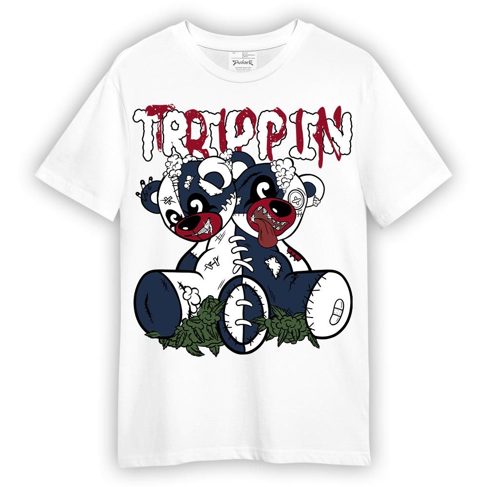 Shirt To Match Retro Navy Blue 2024 6s - Trippin Bear Shirt Unisex