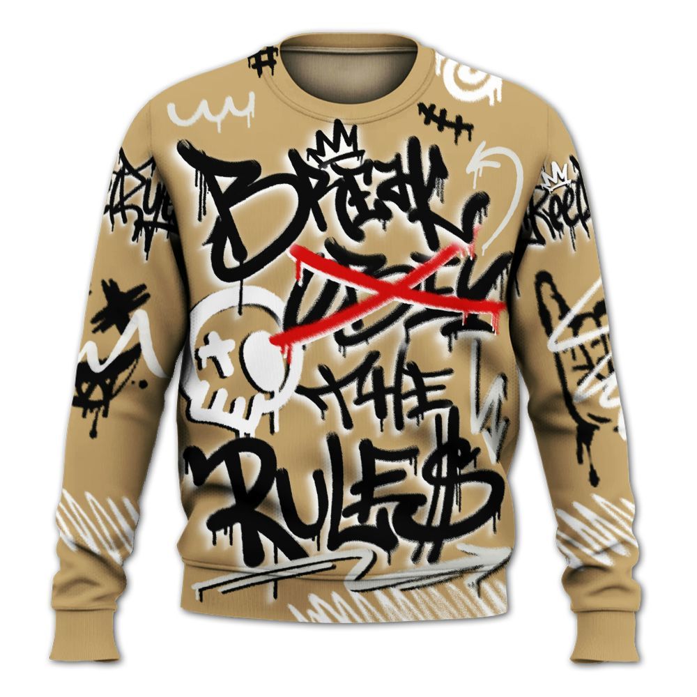 Sweatshirt To Match Black LD 1000 - Break Rules Streetwear All Over Print