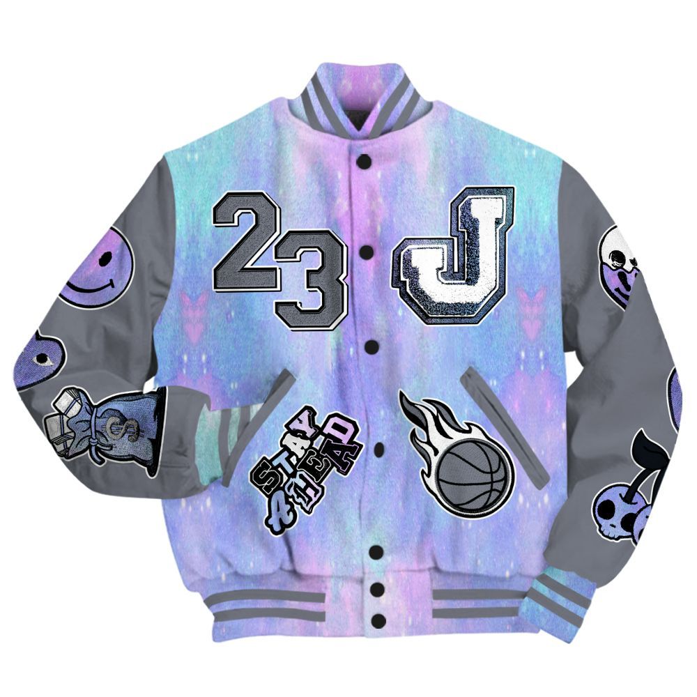 Varsity Jacket To Match Zen Master 4s - Hustles Money Number 23 All Over Print