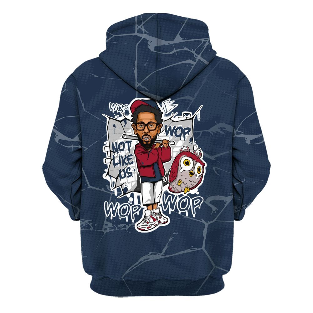 Hoodie To Match White Midnight Navy 6s - None Like ComptonCity Graphic Crack All Over Print