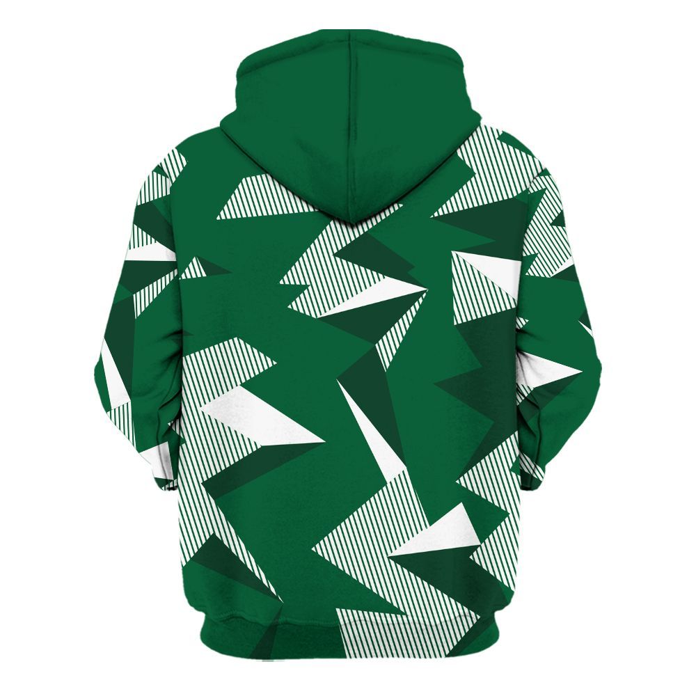 Hoodie To Match High Gorge Green 1s - Geometric Camouflage Pattern All Over Print