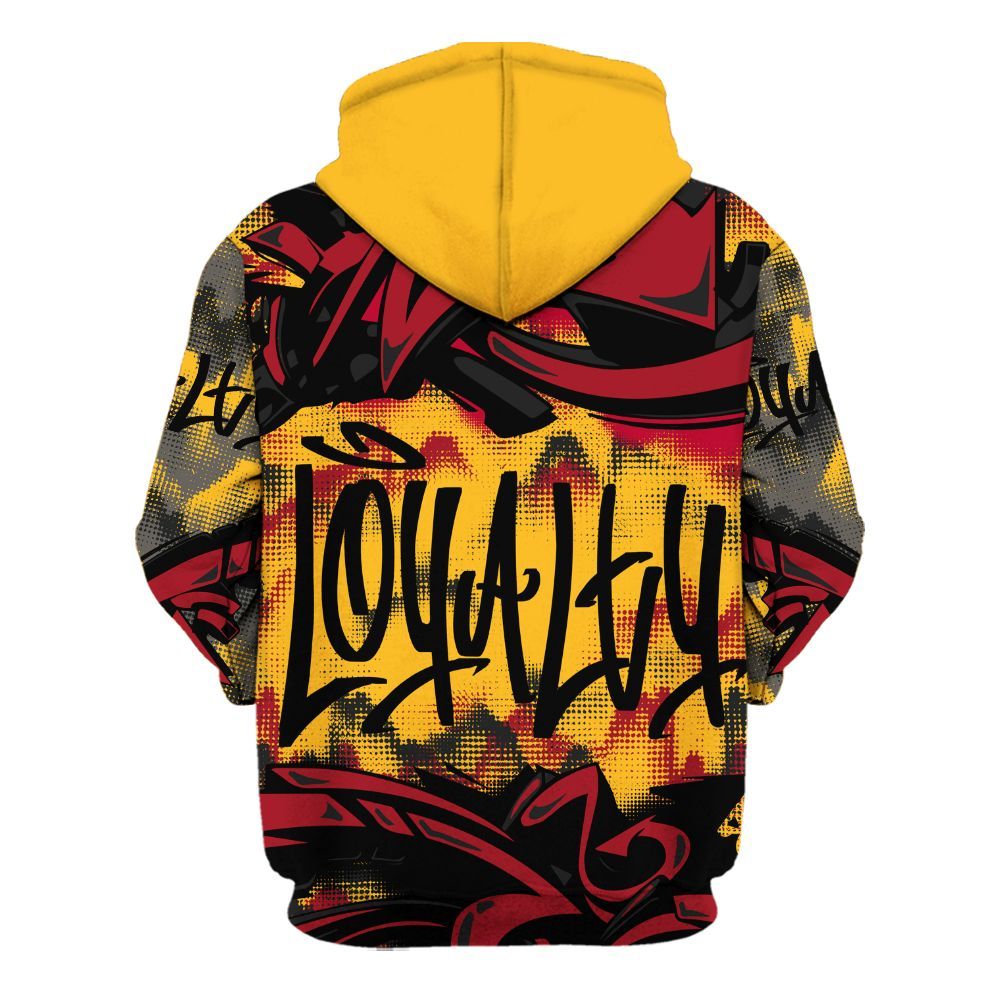 Hoodie To Match White Taxi 12s Shirt, Loyalty Out Value Graffiti All Over Print