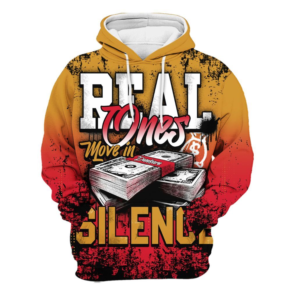 Hoodie To Match Ja 3 Raptor - Move In Silence Money Street Retro All Over Print
