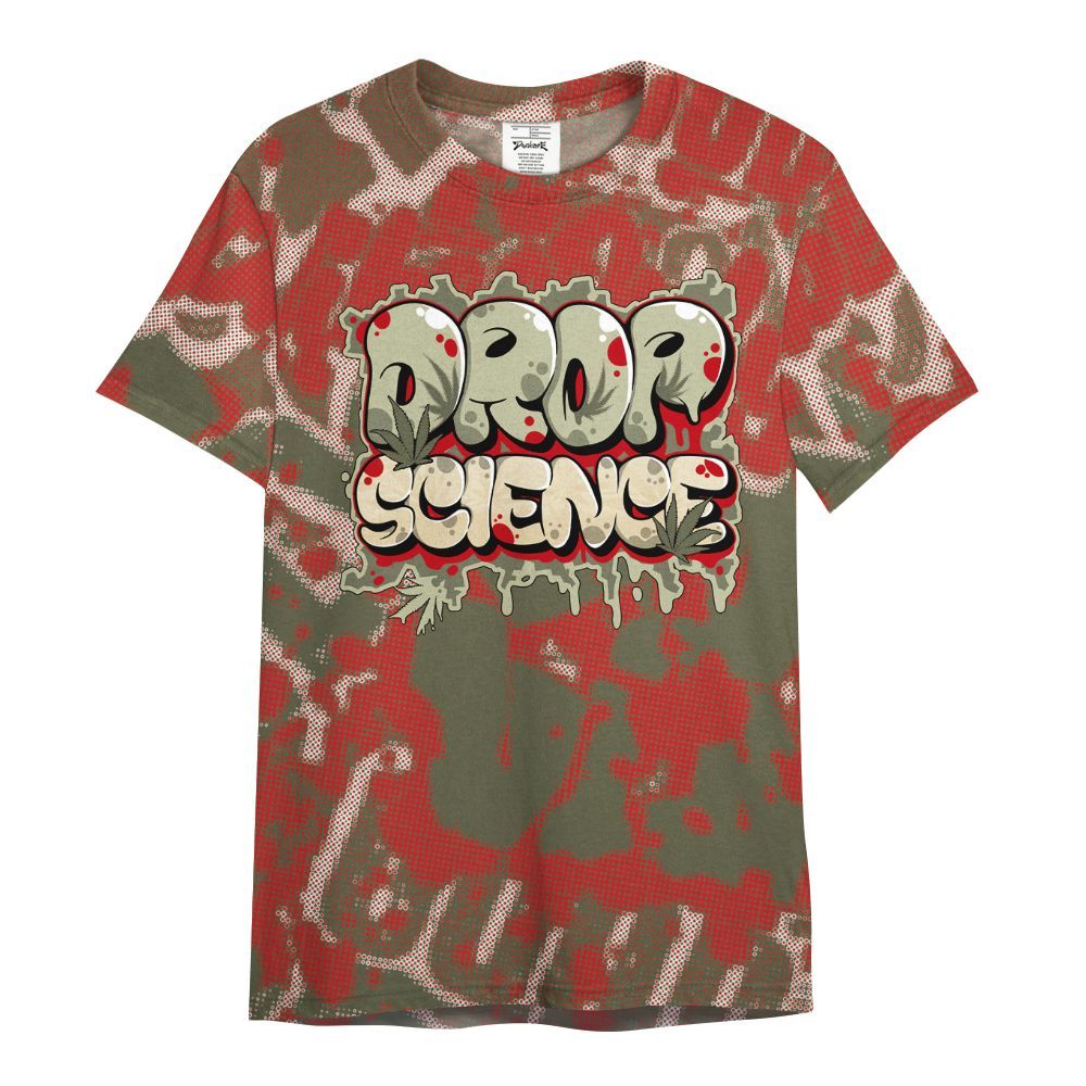 Shirt To Match Low OG Medium Olive 1s - Drop Science Street All Over Print