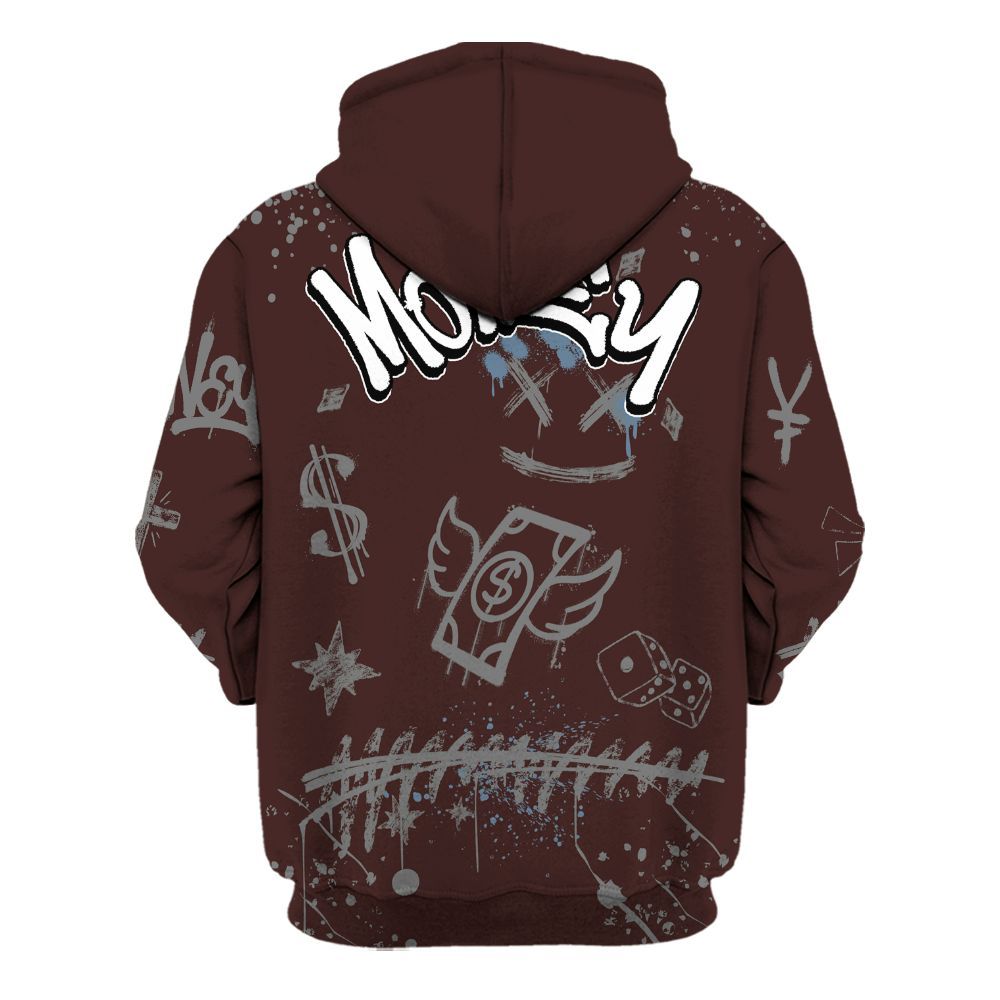 Hoodie To Match Burgundy 5s - Everybody Paid In Full Crayon All Over Print