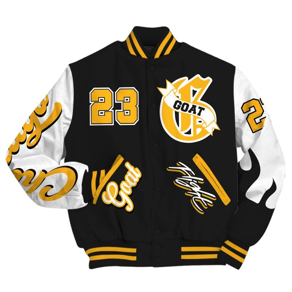 Varsity Jacket To Match White Taxi 12s - G.O.A.T Flight Streetwear Graphic All Over Print