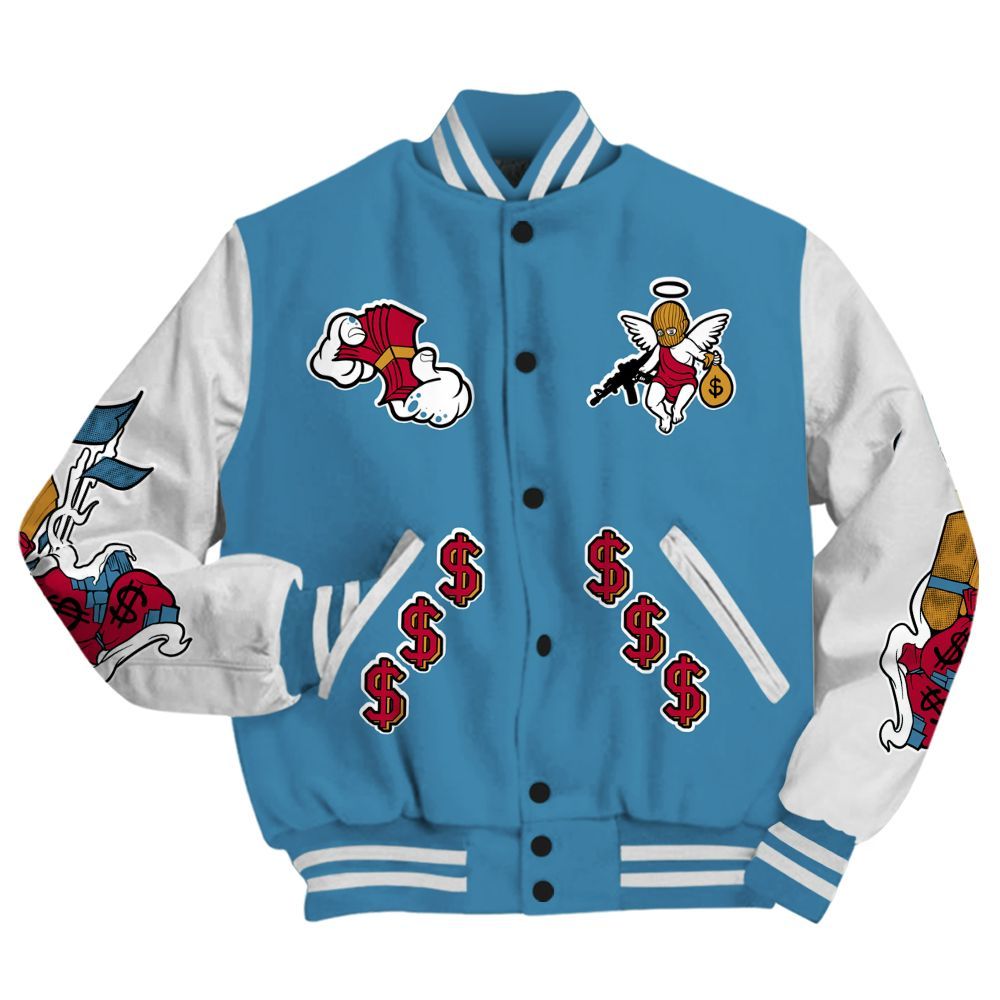 Varsity Jacket To Match GS Messy Room 4s - Ones Move In Silence Graphic All Over Print