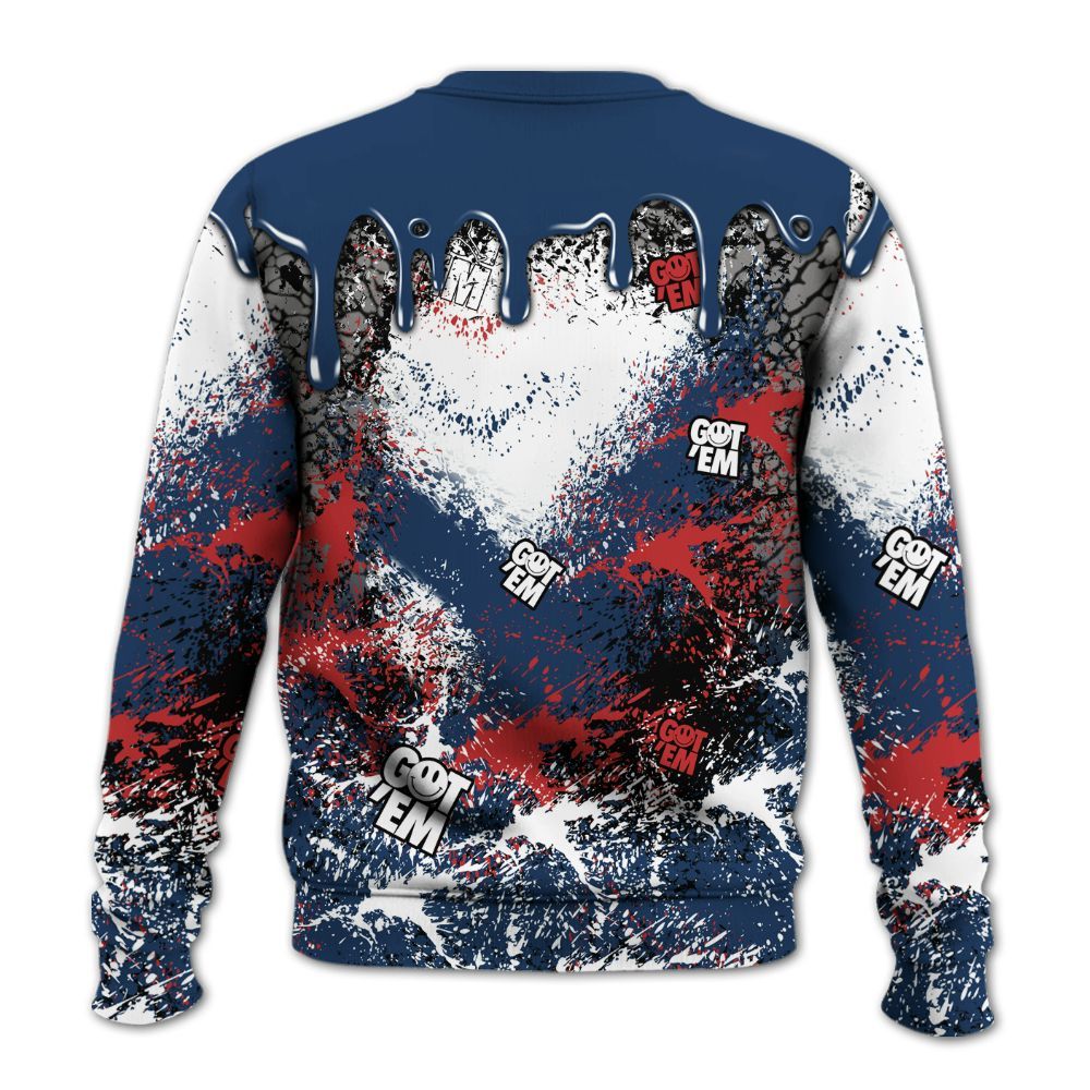 Sweatshirt To Match SP Sport Royal 3s - Dripping 23 Drip All Over Print