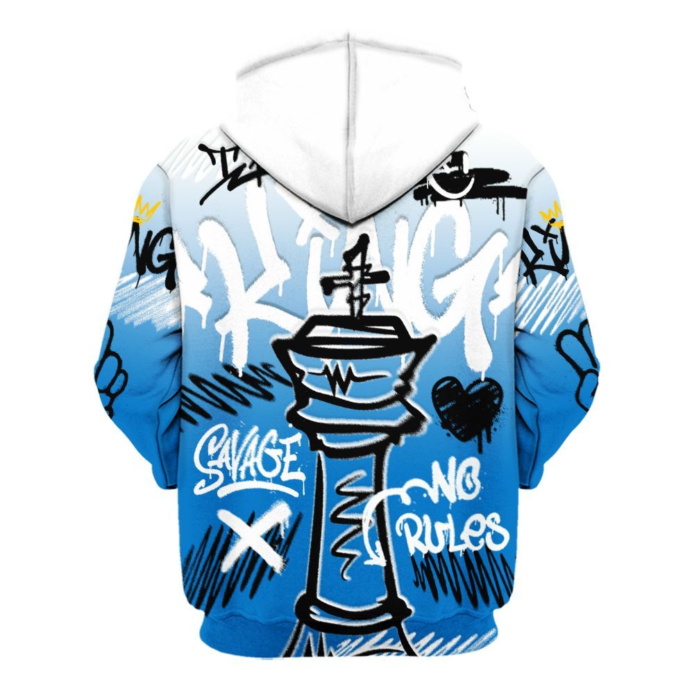Hoodie To Match Low Game Royal 1s - Street King Chess Streetwear All Over Print