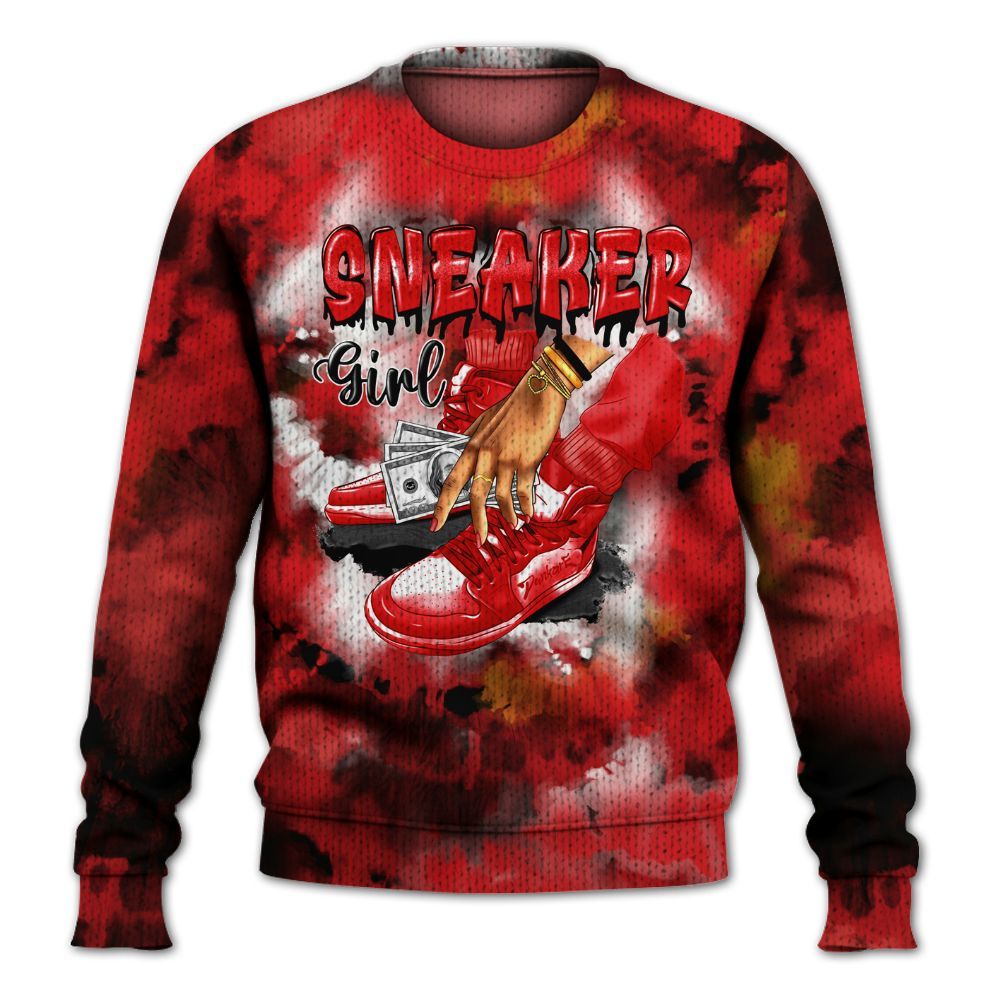 Knitted Sweater To Match Scoot Zeros Retro Portland - SNEAKER Girl Money Drip Tie Dye