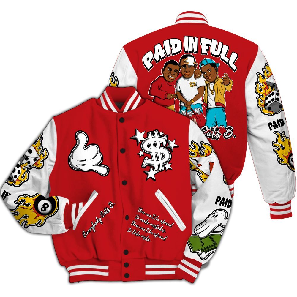 Varsity Jacket To Match Dunk Low Fruity Pebbles - Everybody Paid In Full Graphic All Over Print
