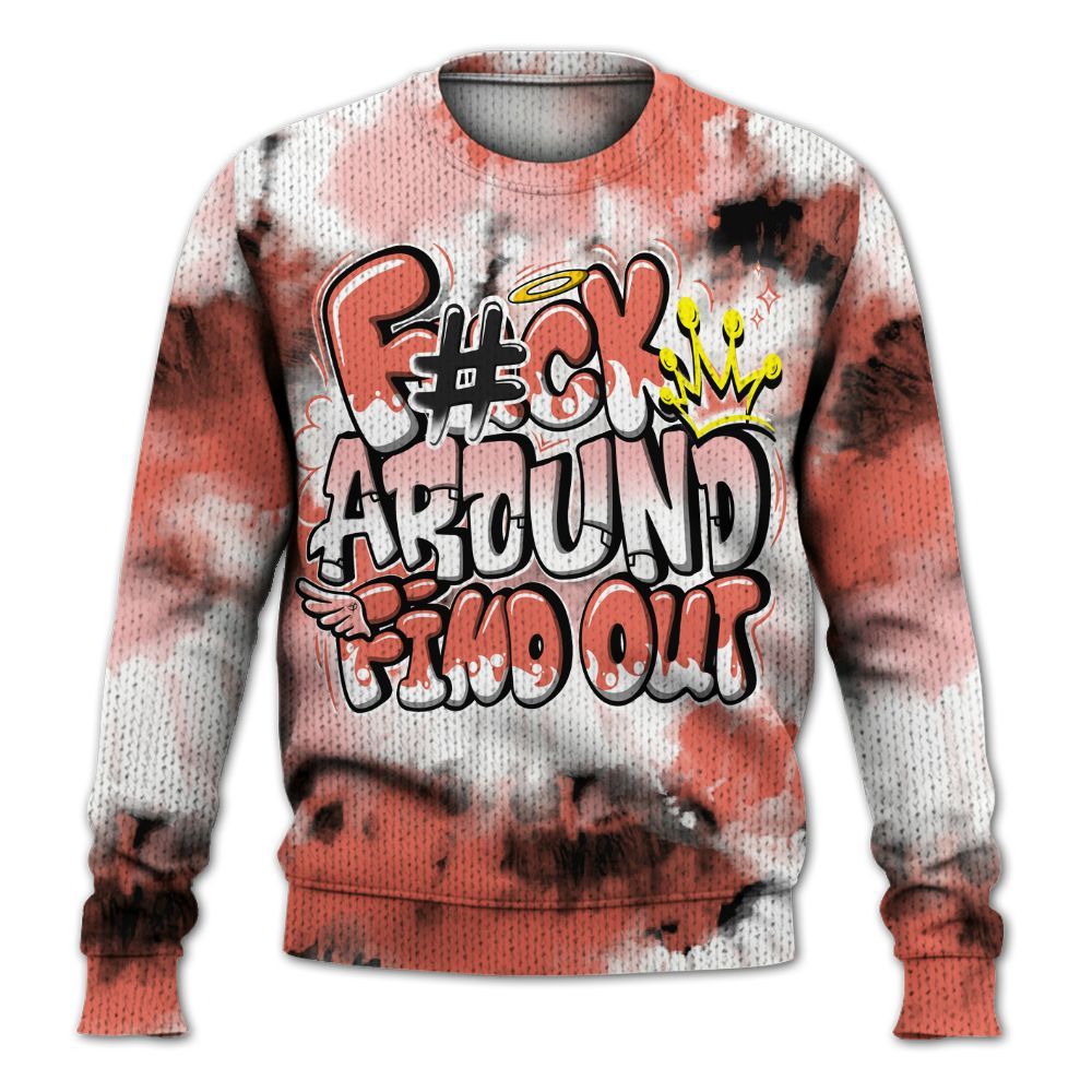 Knitted Sweater To Match Low OG PSG 1s - Tie Dye FK Around Find Out