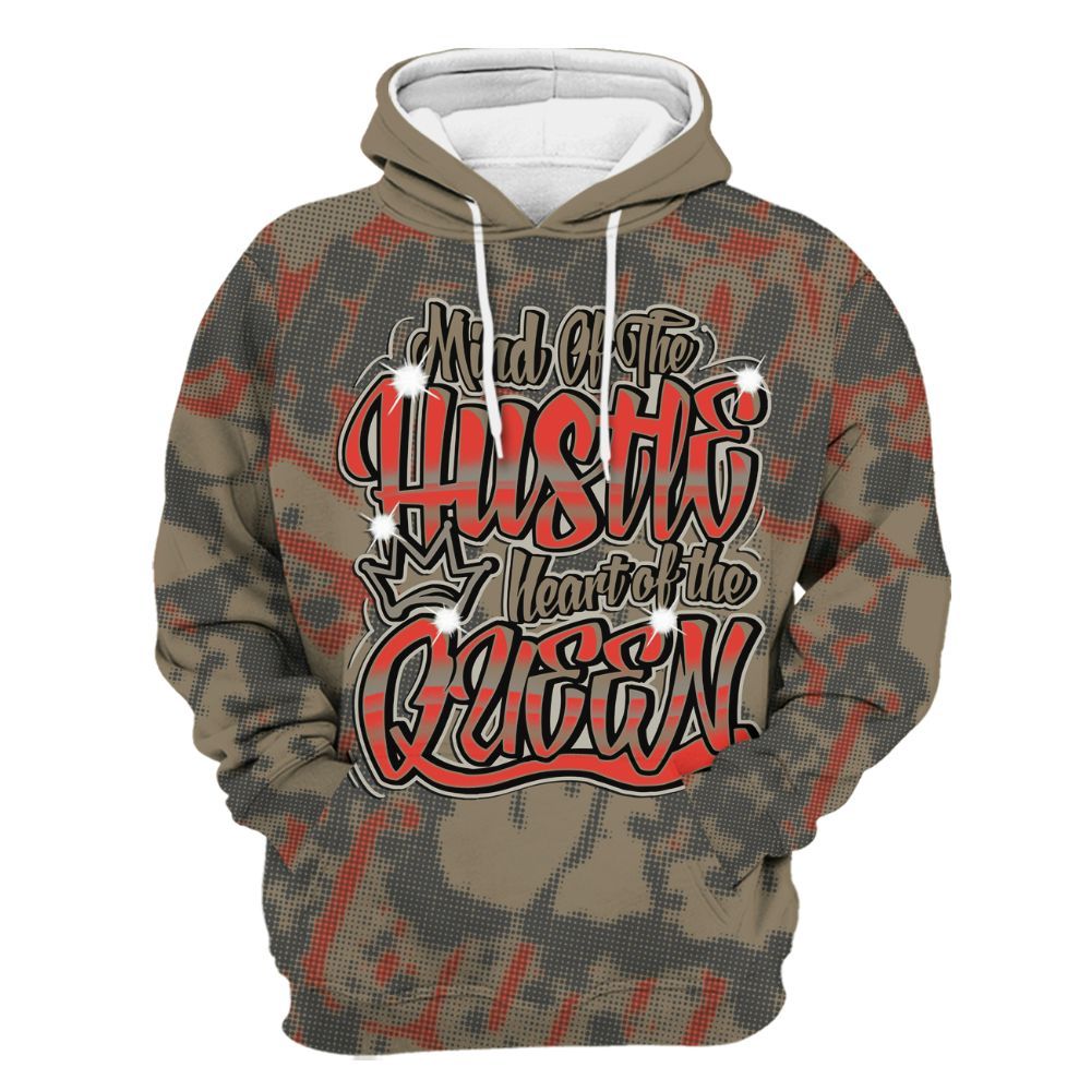 Hoodie To Match Olive 9s - Hustles Heart Queens Street All Over Print