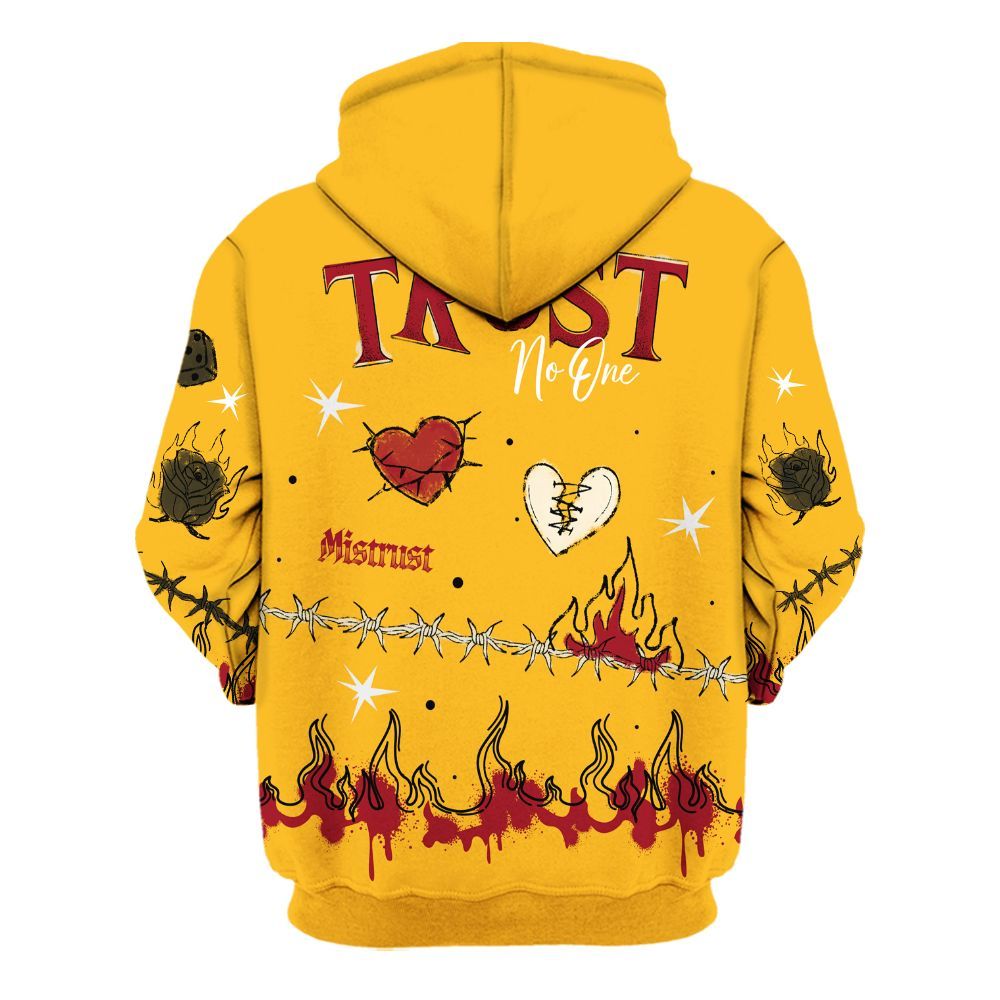 Hoodie To Match White Taxi 12s Shirt, Trust No One Snake-Bite Doodle Crayon All Over Print