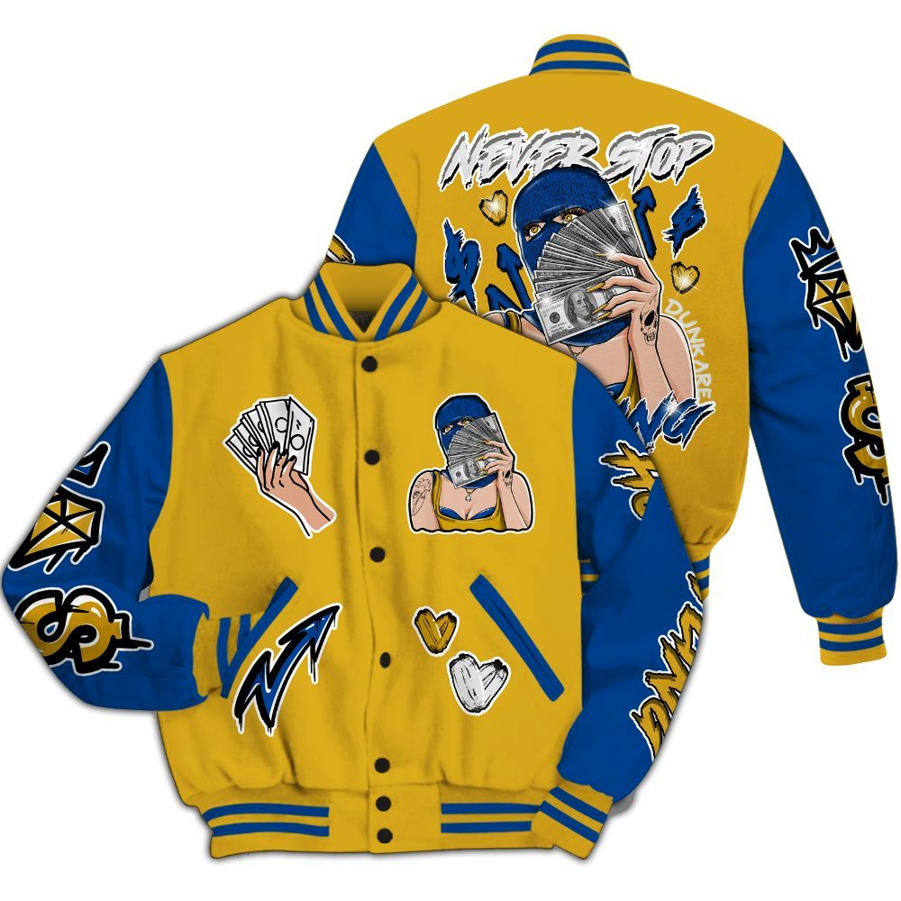 Varsity Jacket To Match High Laney 1s - Hustling Unique All Over Print