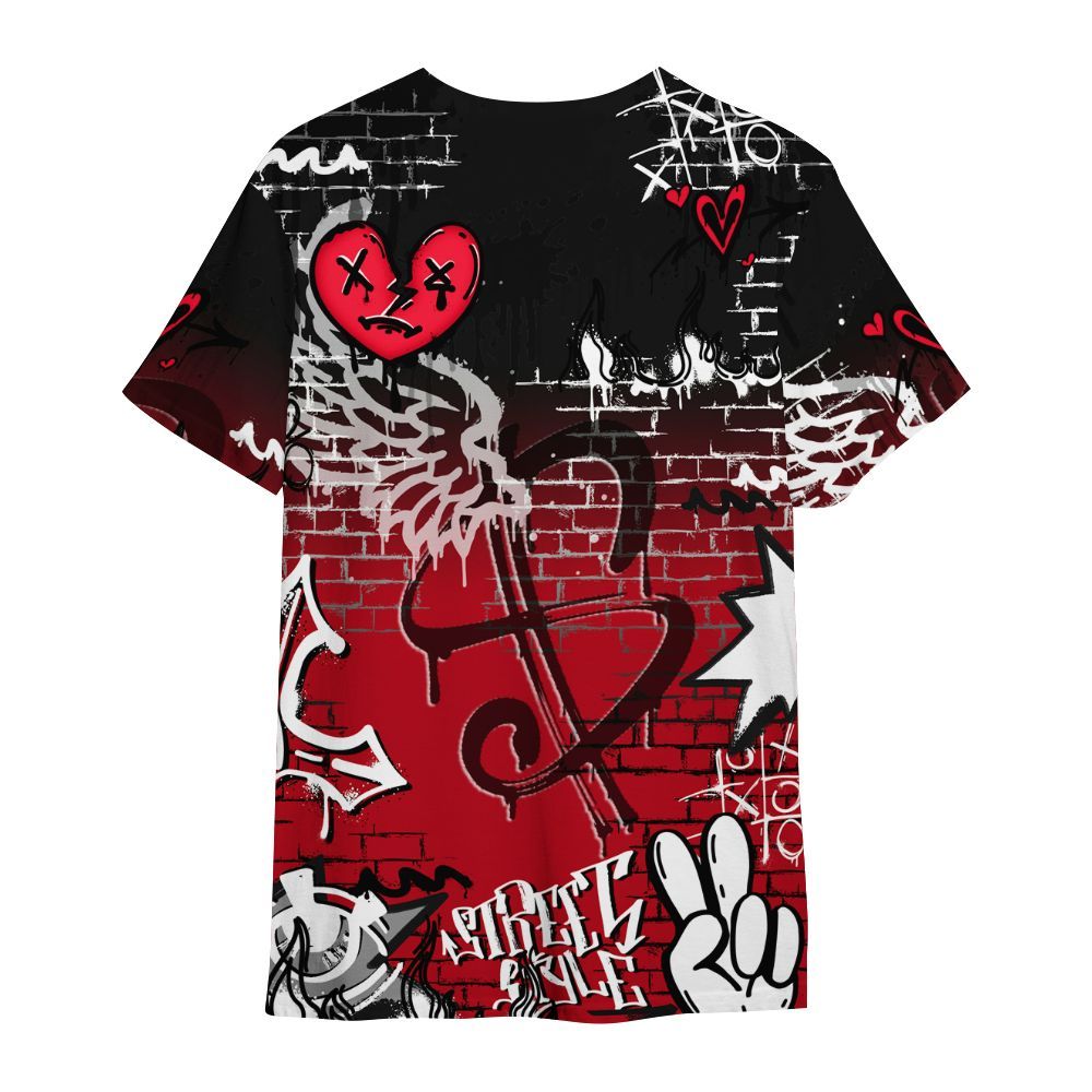 Shirt To Match Bred Velvet 11s - Been Dif2erent Drip Graffiti All Over Print