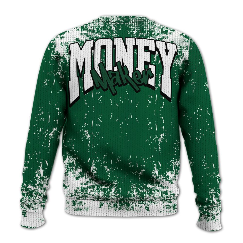 Knitted Sweater To Match High Gorge Green 1s - Move In Silence Money Street Retro